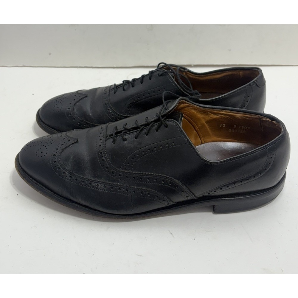 Allen Edmonds Chester Dress Shoes | Size 12 D | Black Wingtip Oxfords
